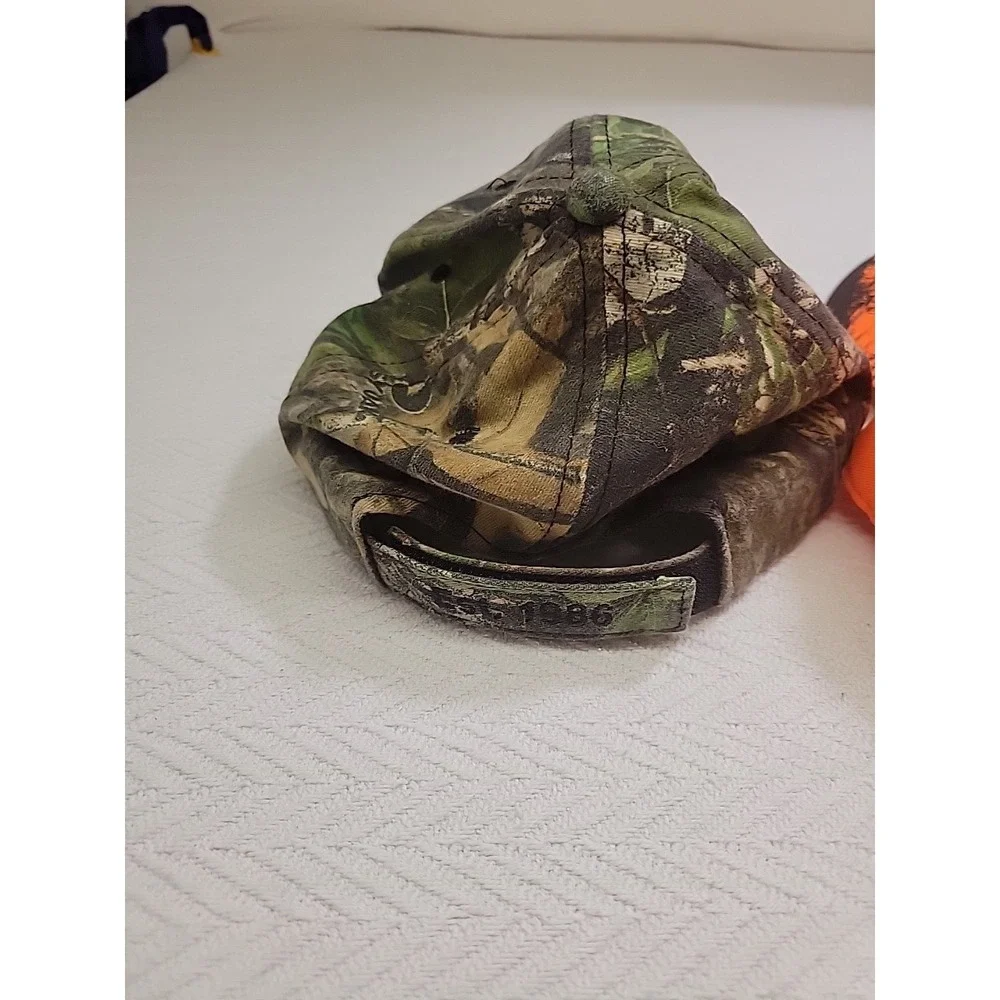 Mossy Oak Realtree Cabela's Hat Lot 3‎ Camo Blaze Orange Hunting Caps